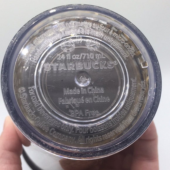 Starbucks Tumbler 24 oz Venti Burlap Woven Basket Weave Cold Drink Cup 2018 - Picture 5 of 10